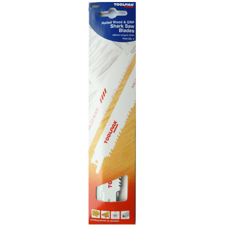 Reciprocating Saw Blade 200mm 6-12tpi Progressive Metal/Wood Pack of 5